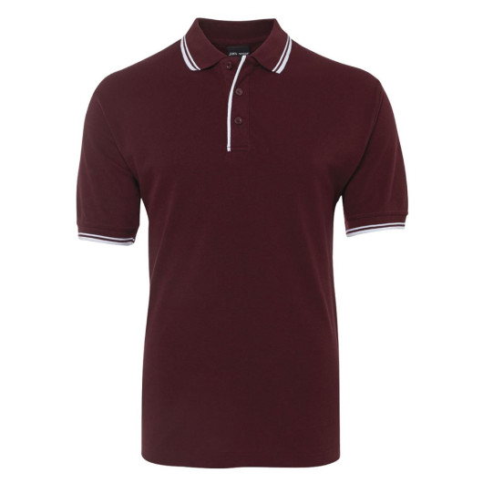 Classic Contrast Polo Maroon
